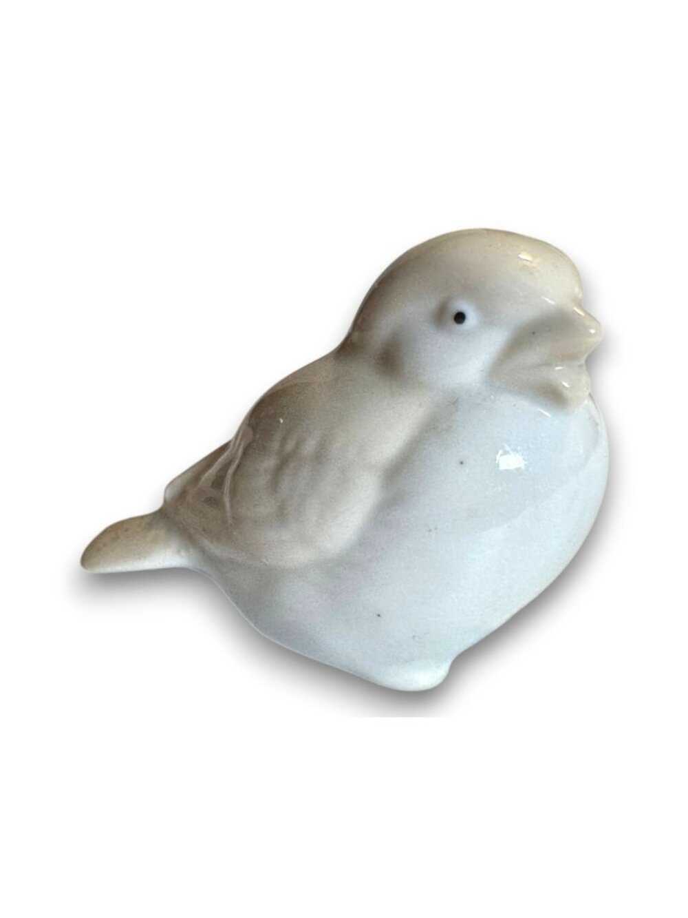Vintage Ceramic Sparrow Bird Figurine Small Glossy Porcelain Songbird Statue Tan - Picture 6 of 10
